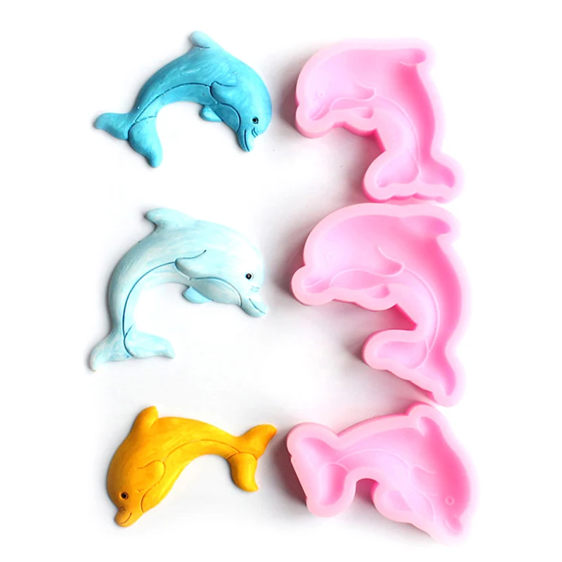 Dolphin silicone fondant mold cake decorating tool chocolate gumpaste mold