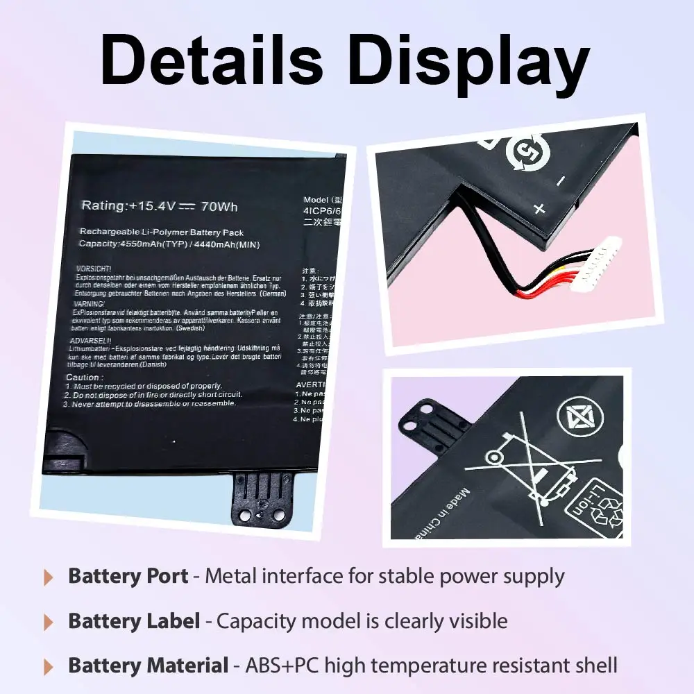 C41N1804 Laptop Battery Replacement for Asus ZenBook Pro 14 UX450FDX UX450FD UX480 UX480FD UX450FDX-1A UX450FDX Series