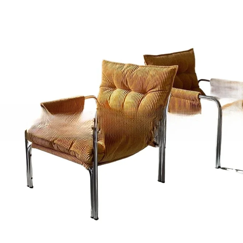 

Nordic retro sofa chair, designer corduroy of the same style, backrest single chair