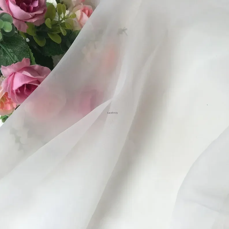 9 Colors High quality solid organza fabric Extra dense organza tulle fabric For Girl Dress Tutu Dress Wedding Dress Bridal