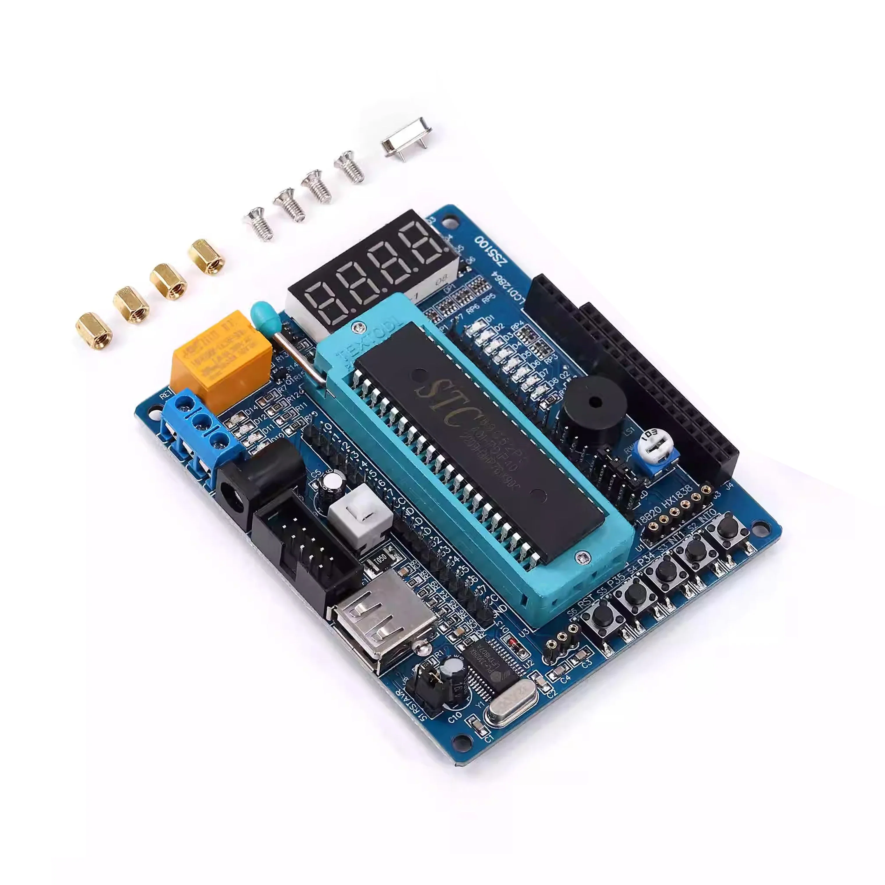51 single-chip development board learning board intelligent car special board supports USB download
