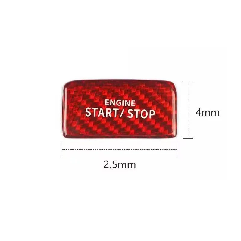 Car Engine Start Stop Button Cover Real Carbon Fiber Sticker For Volkswagen vw Golf 8 Touran LAMANDOL Auto Parts Car Styling