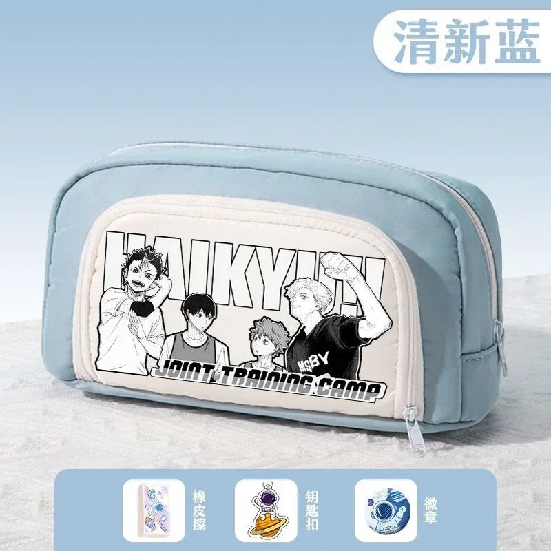 

Черный, белый, синий, 22 × 7 × 12 см, Haikyuu, пенал в стиле аниме, сумка для ручек, пенал для студентов, детей, подростков, школьные принадлежности для девочек и мальчиков