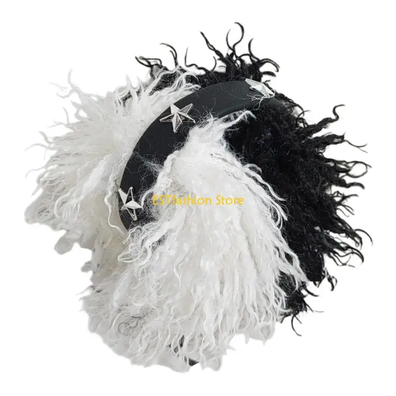 

Y5GC Современные термонаушники с пятиконечными звездами, плюшевые накладки на уши, детали с кисточками для активного отдыха