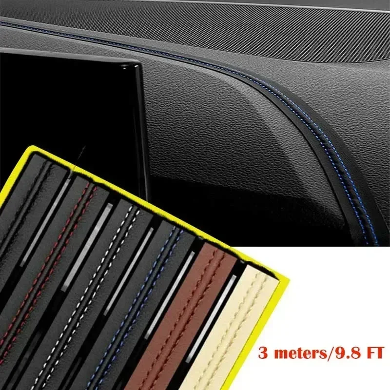 

Pu Leather DIY Flexible Interior Moulding Trim Strips Car Accessori Decoration Braid Strip Dashboard Sticker Car Style Strips