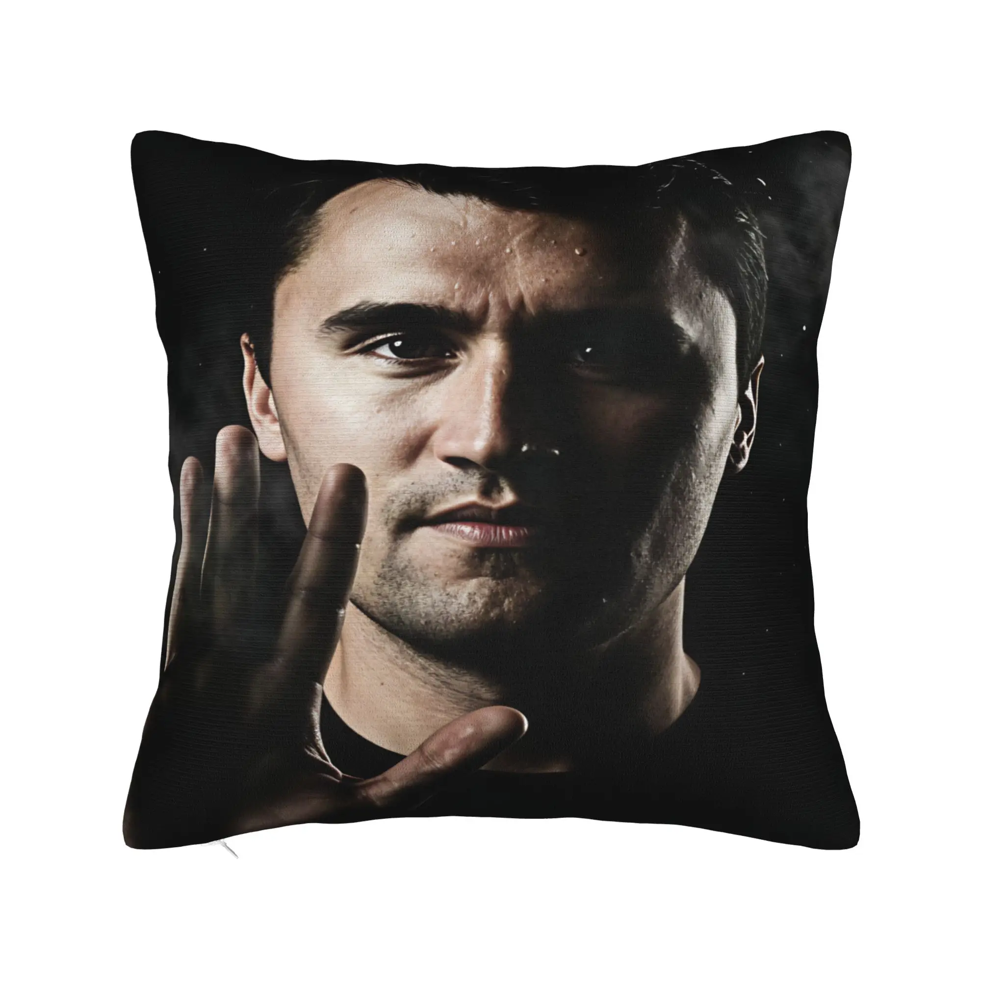 Charlie Kirk Dark Smoke Funny Meme Pillow Case  Square Pillow Cover Fashion Pillowcases For Living Room Bed Chair