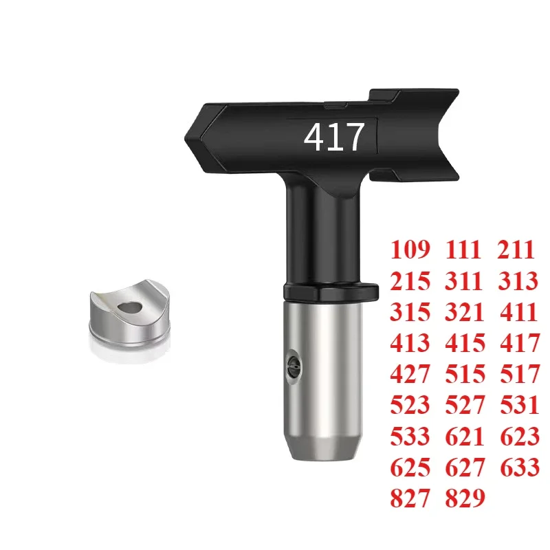 Suntool 1 Uds puntas de pulverización punta Reversible boquillas de pulverización sin aire negro para pulverizador de pintura sin aire 311/