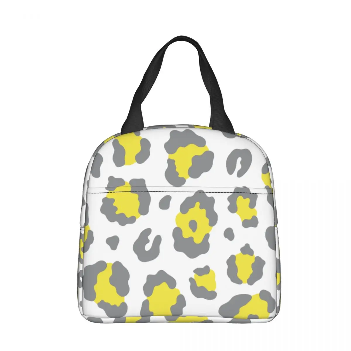 Leopard Animal Fur Printing Insulated Lunch Bags Portable Lunch Container Thermal Bag Tote Lunch Box School Food Storage Bags