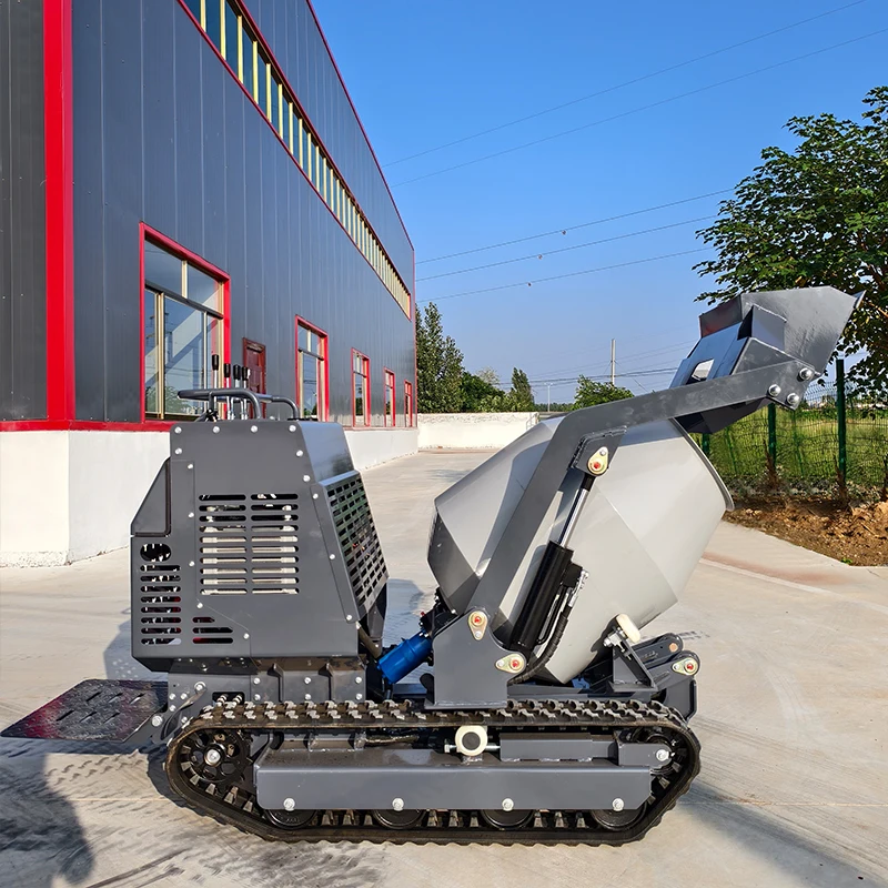 Hot Selling Mini Concrete Mixer 750kg Self-loading Crawler Dump Truck with KUBOTA diesel Engine High-horse Motor view 6