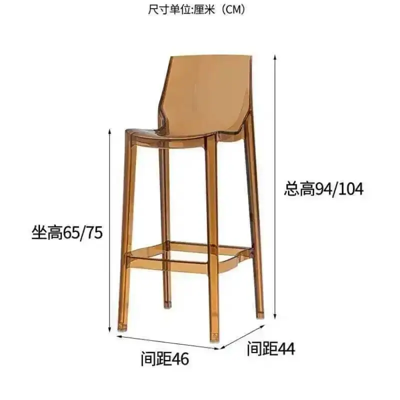 ميزة سيلا مأدبة البلاستيك الشفاف أثاث عالي الحد الأدنى شرفة الشمال كراسي المنزل الألعاب الطعام كراسي الطعام مصمم QQ