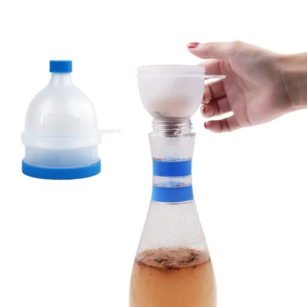 70ml Protein Powder Funnel Portable 2 in 1 Plastic Protein Powder Container 2 Layers Protein Powder Shaking Bottle Outdoor