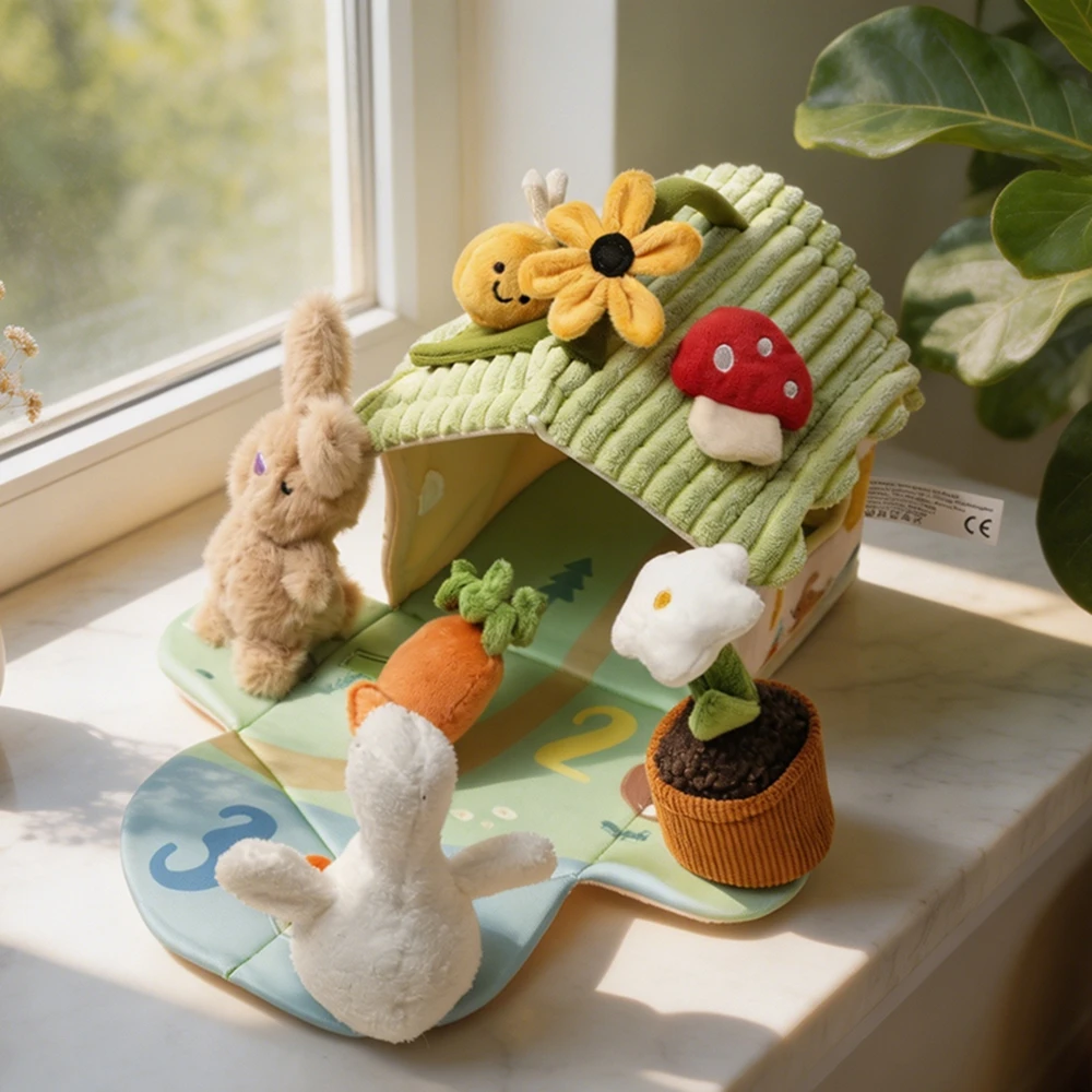Baumwoll-Puppenhaus-Möbelset für Kinder, Miniatur-Rollenspielzeug zur Förderung der Feinmotorik bei Kleinkindern, Baby-Spielzeuggeschenk – Detail 15