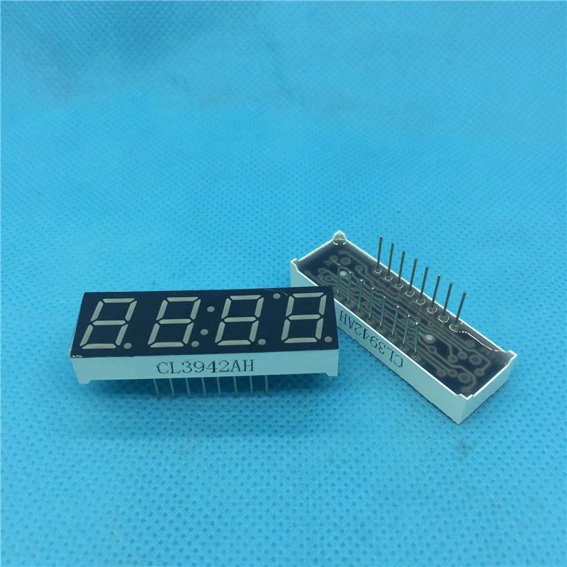 10pcs 4bit Digital Tube Common Cathode/Anode Digital Tube 0.39in. Red LED Digit 7 Segment(Clock)