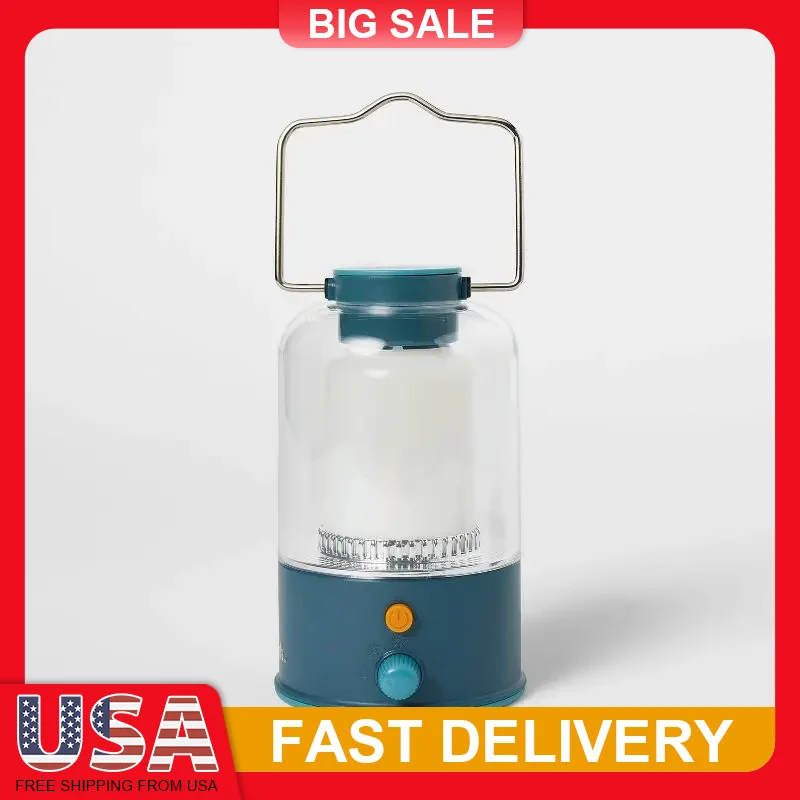 

Rechargeable Large LED Camping Lantern with USB-C Charging Port Water Resistant 3 Light Modes for Outdoor Emergency Power Outage