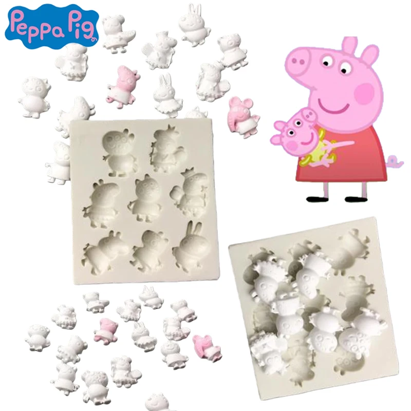

Формы для печенья «Свинка Пеппа», милые силиконовые формы для шоколада, аксессуары для выпечки, сделай сам, кухонные формы для выпечки, формочки для печенья, конфет, печенья