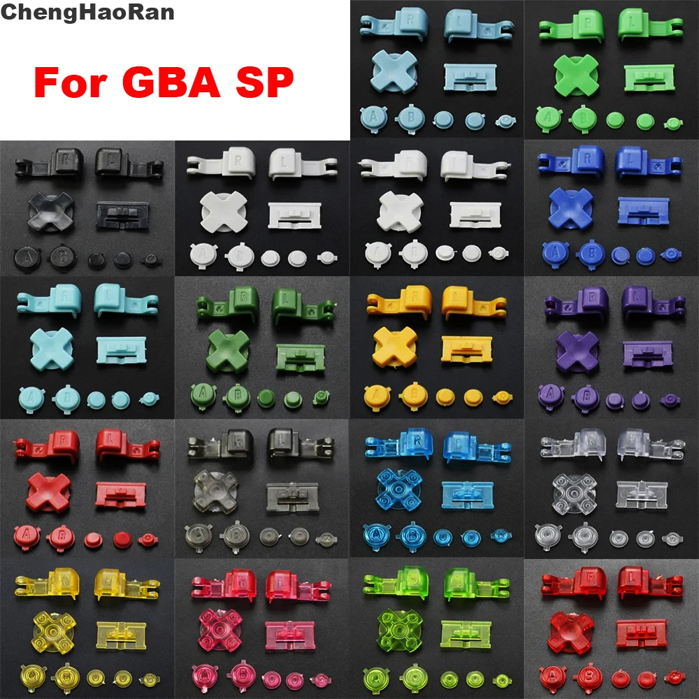 

1set Full Set Buttons A B L R LR Button Power On Off Volume Button D-Pad Key For Game boy Advance SP For GBA SP Console