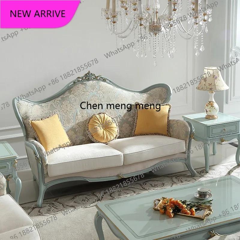 

Диван M183 в стиле французской пасторальной мебели, европейский дизайн, жаккардовая фланель, массив дерева.