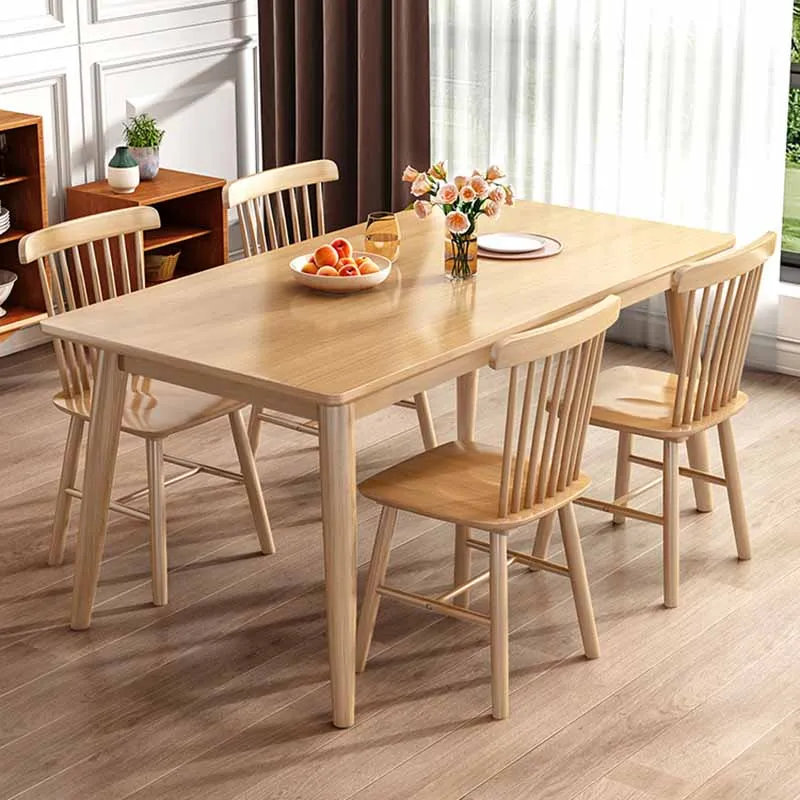 

Multifunctional Living Dining Table Rectangle Nordic Wood Dining Table 6 Chairs Free Shipping Mesa Comedor Living Room Furniture