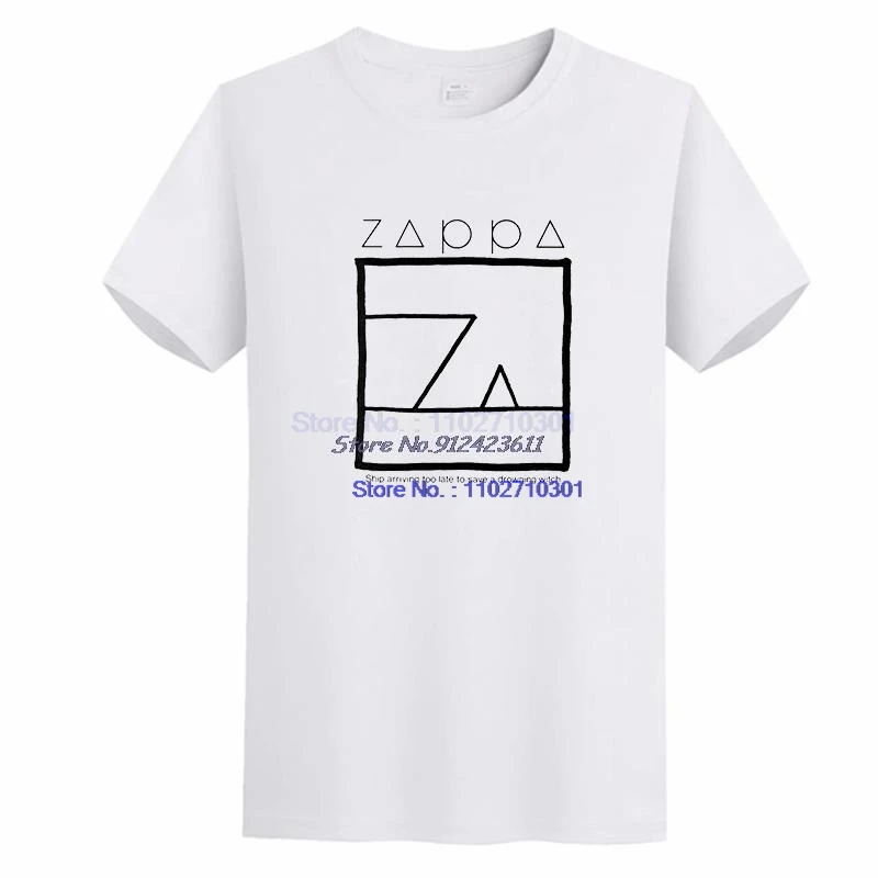 Camiseta informal con estampado gráfico para hombre, camiseta de algodón de manga corta con estampado de Frank Zappa Ship Arriving Too Late to save a Drowning Witch