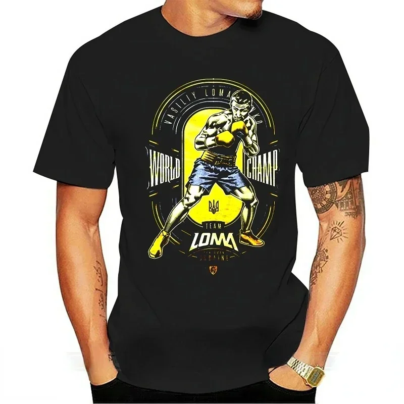 Lomachenko Boxing Worldharajuku Streetwear Cotton Shirt Ment  Tshirt Men Summer Fashion T-shirt Printed T-shirt Tops