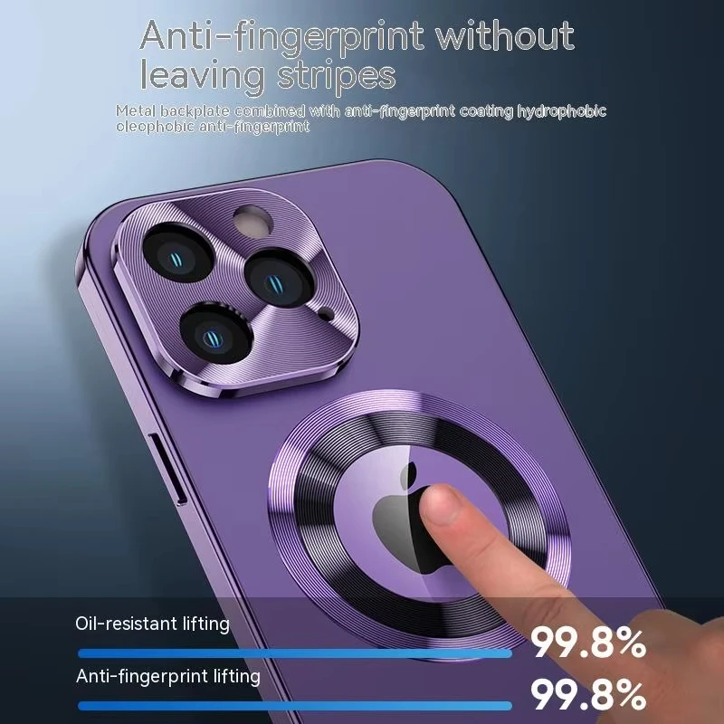 360-metalowe etui ze stopu aluminium do iPhone'a 16 15 14 13 Pro Max Pełny obiektyw aparatu Ochronna, oryginalna, kolorowa, ultracienka osłona telefonu
