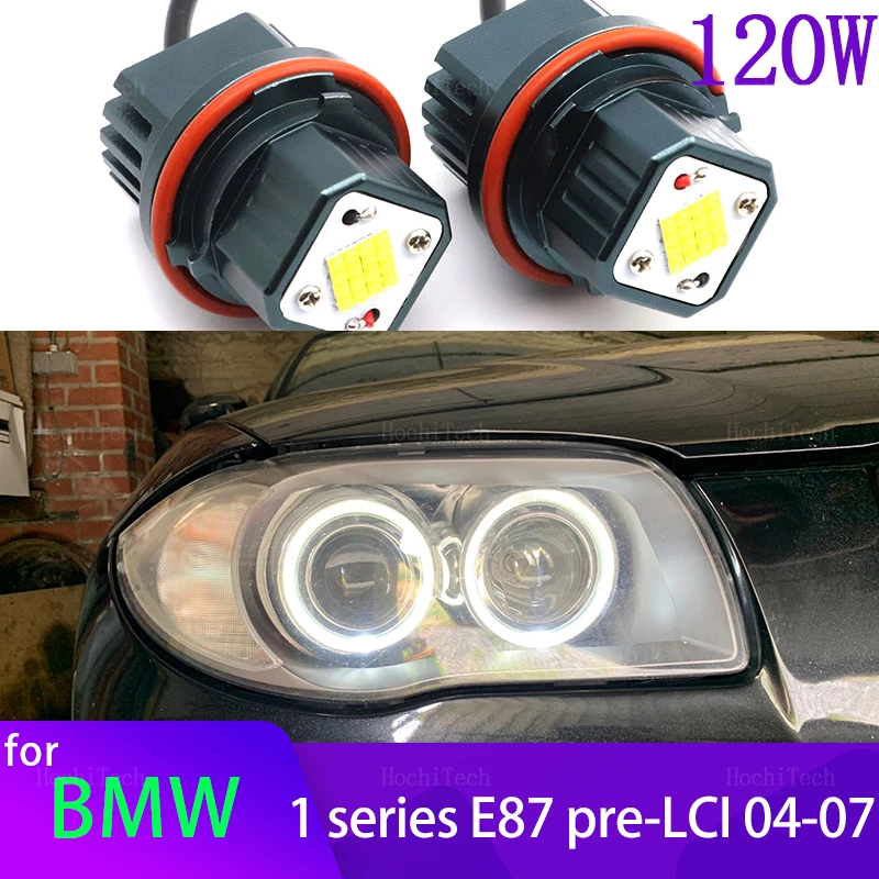 LED Angel Eye  Ring Marker Side Light White Bulb Car Headlight for BMW 1 Series E81 E82 E88 116d 118i 118d 120i 120d 2007-11