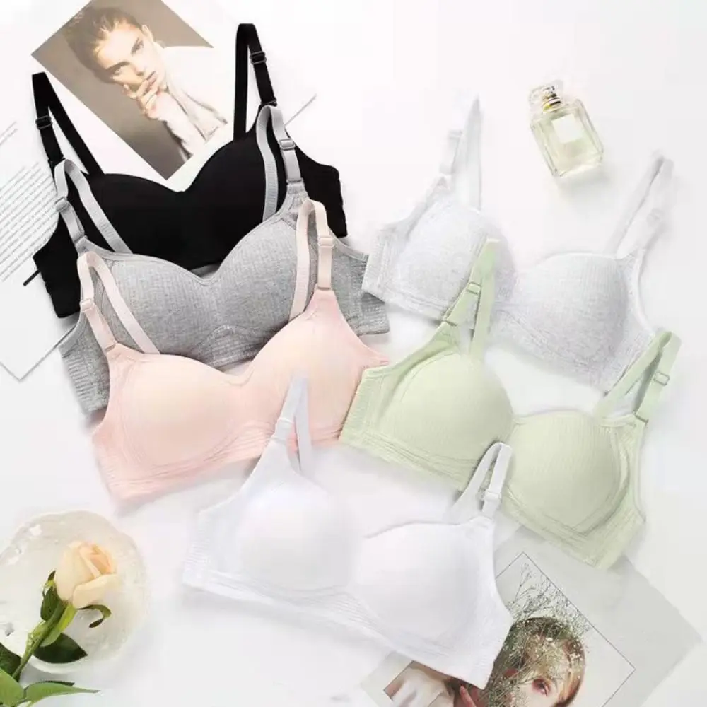 

Intimates Close-fitting Wireless Bra Shockproof Gathered Breasts Deep V Bra Lingerie Anti-sagging Bralettes for Women Student