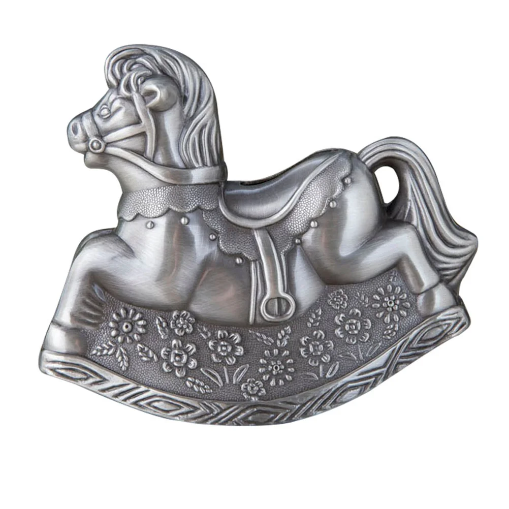 

Metal Piggy Bank Money for Adults Alloy Horse Coin Jar Car