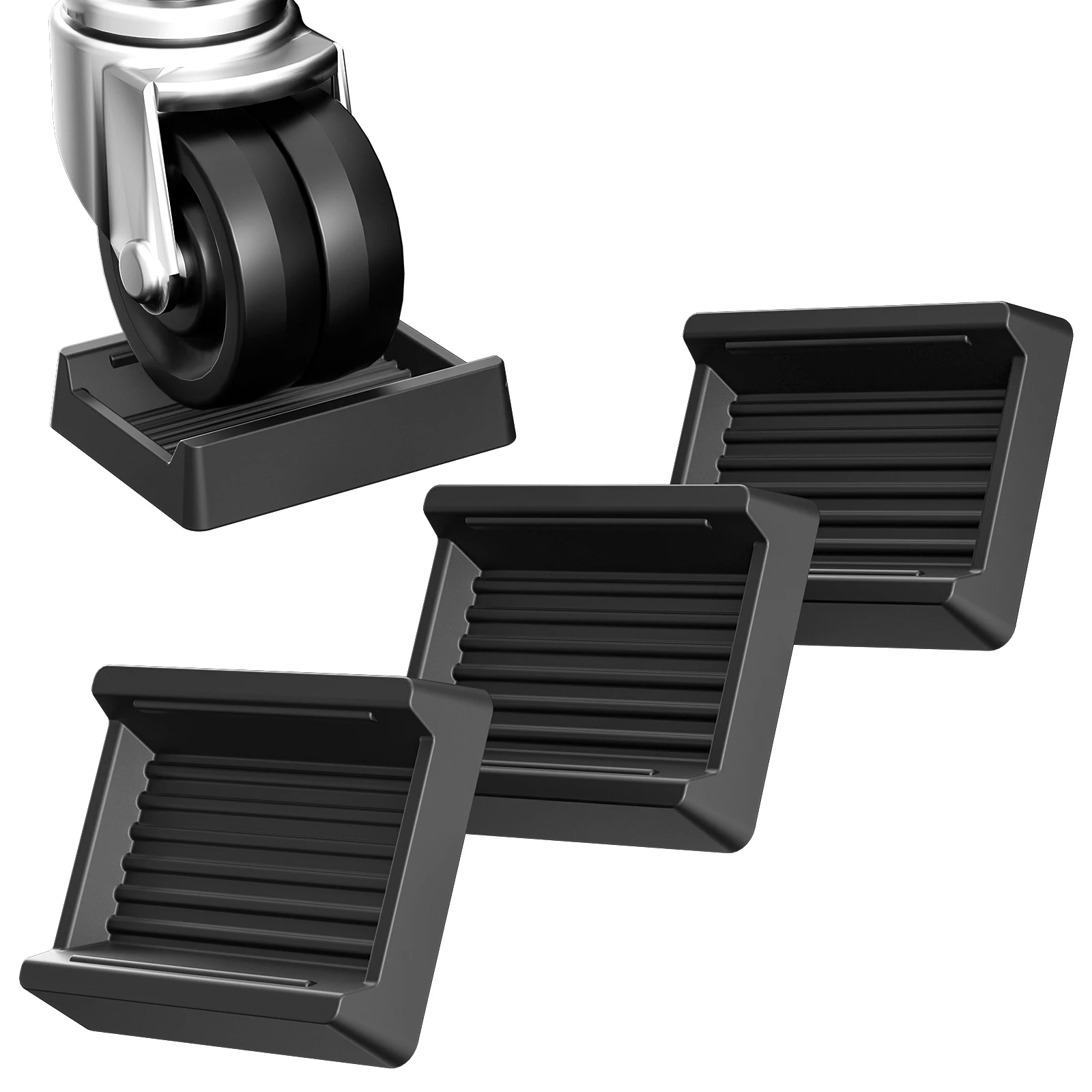 

4PCS Non Slip Furniture Caster Cup Silicone Office Chair Pad Bed Couch Wheel Stopper to Prevent Scratches for Hardwoods Floor