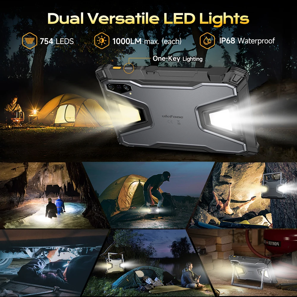 【2025 New】Ulefone Armor Pad 5 Pro 5G Rugged Tablet 24200mAh 120W Flash Charging Dimensity 7400x 512GB ROM Android 15 64MP NFC