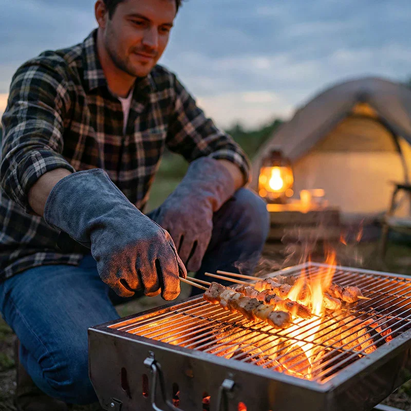 

Длинные сварочные перчатки 40 см, перчатки для сварки Tig/Mig, перчатки для духовки для барбекю, Guantes Para Soldar, теплоизолированные варежки