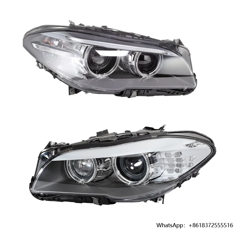 

For 5 Series Front LED Lighting New Transparent Lampshade for F18 Headlights 520 525 530 6000K Color H4 1pc