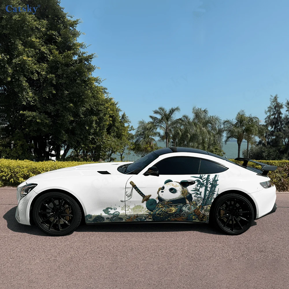 

Панда Броня Копье Практика Автомобильные Виниловые Обертки Наклейка Самоклеящаяся ПВХ Наклейка Подходит для Грузовиков SUV Декор Автоаксессуары Подарок