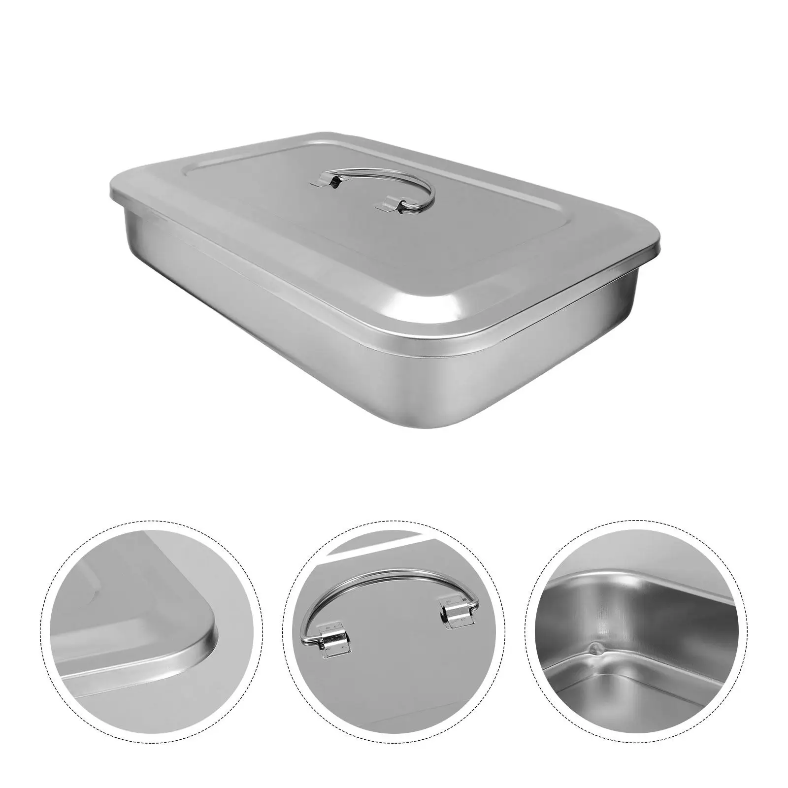 

Премиальный герметичный стерилизационный лоток из нержавеющей стали для маникюрных инструментов, контейнер для дезинфекции для чистого и организованного маникюрного стола