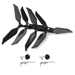 4pcs Carbon Fiber 9455S Propeller Three Blade Low Noise Self-lock Propellers with Base for DJI Phantom 4/ 4 Pro Advanced Drone