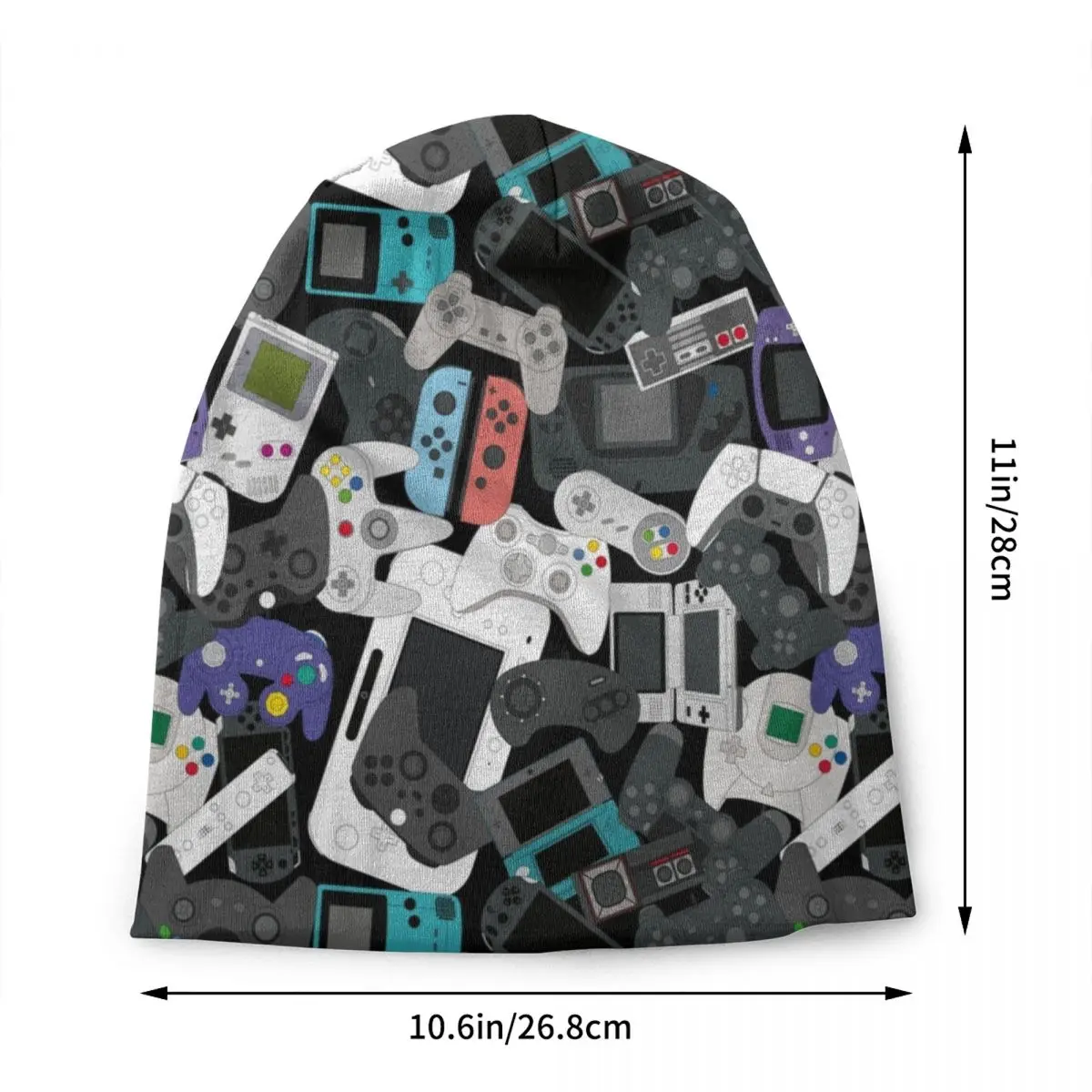 Custom Game Controller Bonnet Hats Hip Hop Knitting Hat For Men Women Warm Winter Gamer Gift Skullies Beanies Caps