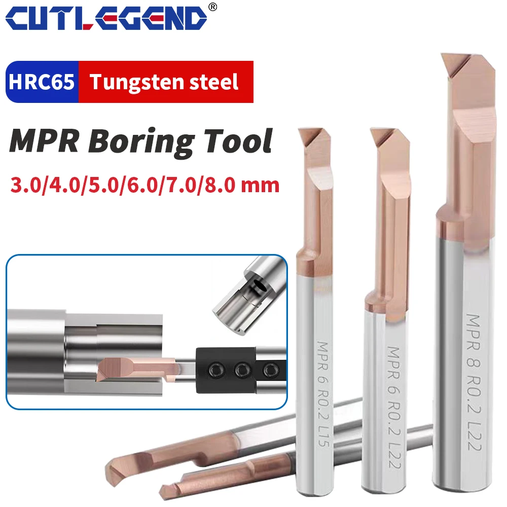 

MPR MPL small hole Internal boring tool MPR2 MPR3 MPR4 MPR5 MPR6 MPR8 R0.05 R0.1 R0.15 R0.2 L10 L15 L22 Carbide Tool Boring Bar