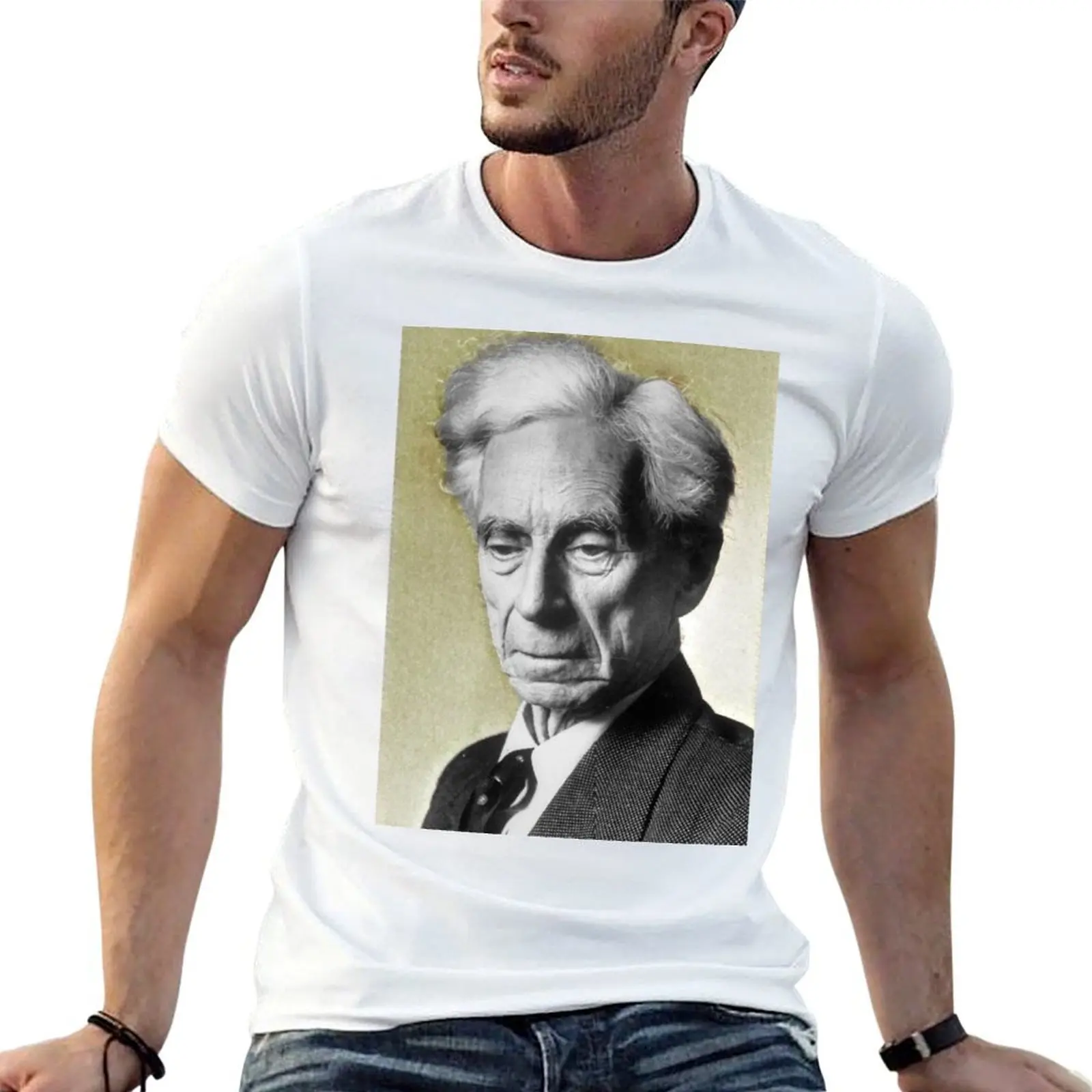 Bertrand Russell - stylized T-Shirt basketball graphic tees custom t shirt men workout shirt