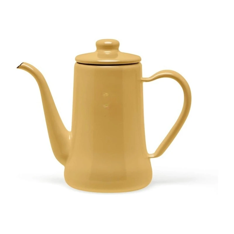 Enamel Coffee Pot, Moon Rabbit Print, Hand Pour Pot, Enamel Fine-mouth Outdoor Kettle Can Be Used for Open Fire