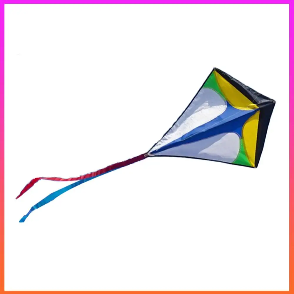 프라이머리 스턴트 연 다이아몬드 모양 연 긴 꼬리가 있는 대형 연 장난감 쉽게 날릴 수 있는 어린이를 위한 조정력 향상