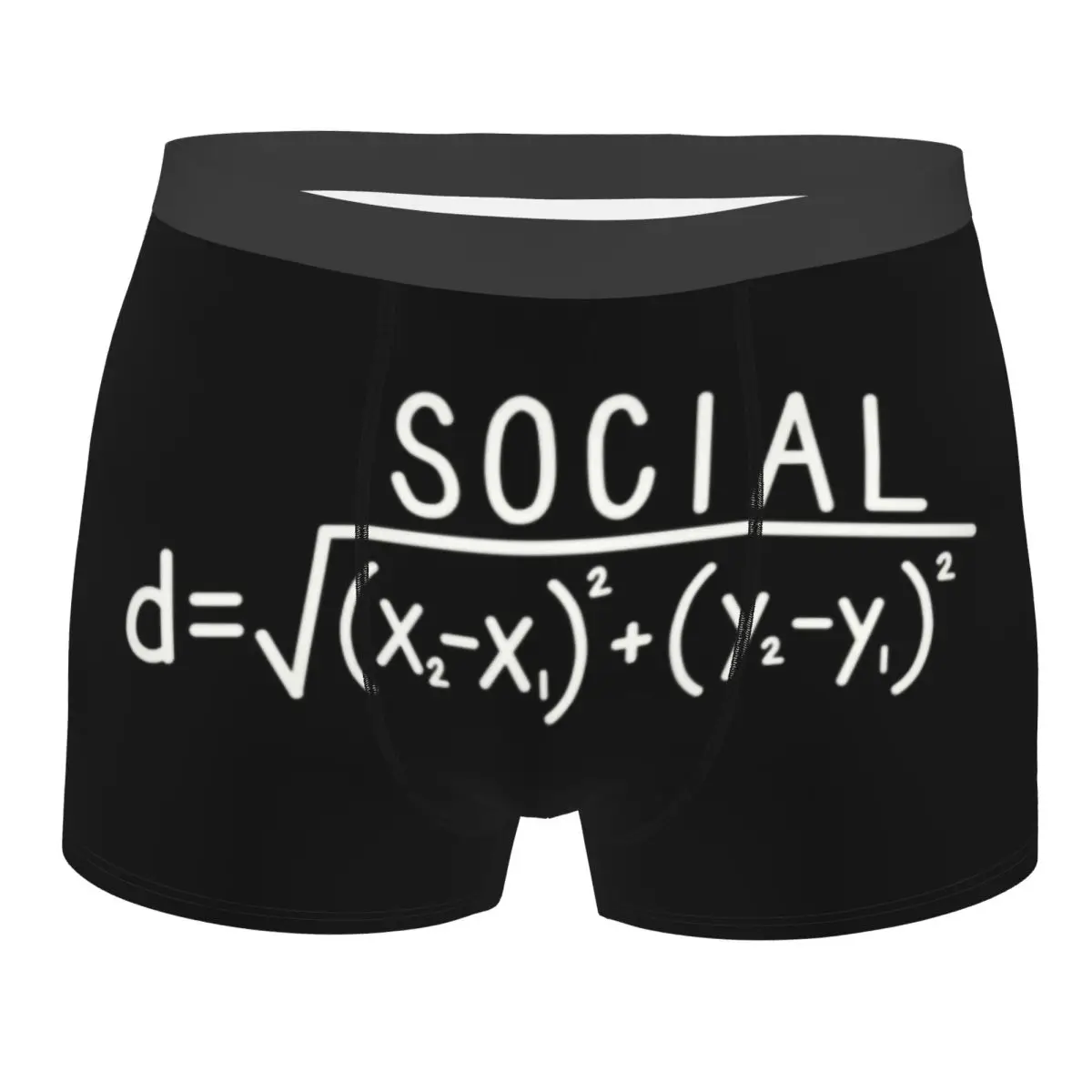 

Custom Male Fashion Social Distance Formula Men Underwear Math Science Teacher Boxer Briefs Breathable Shorts Panties Underpants
