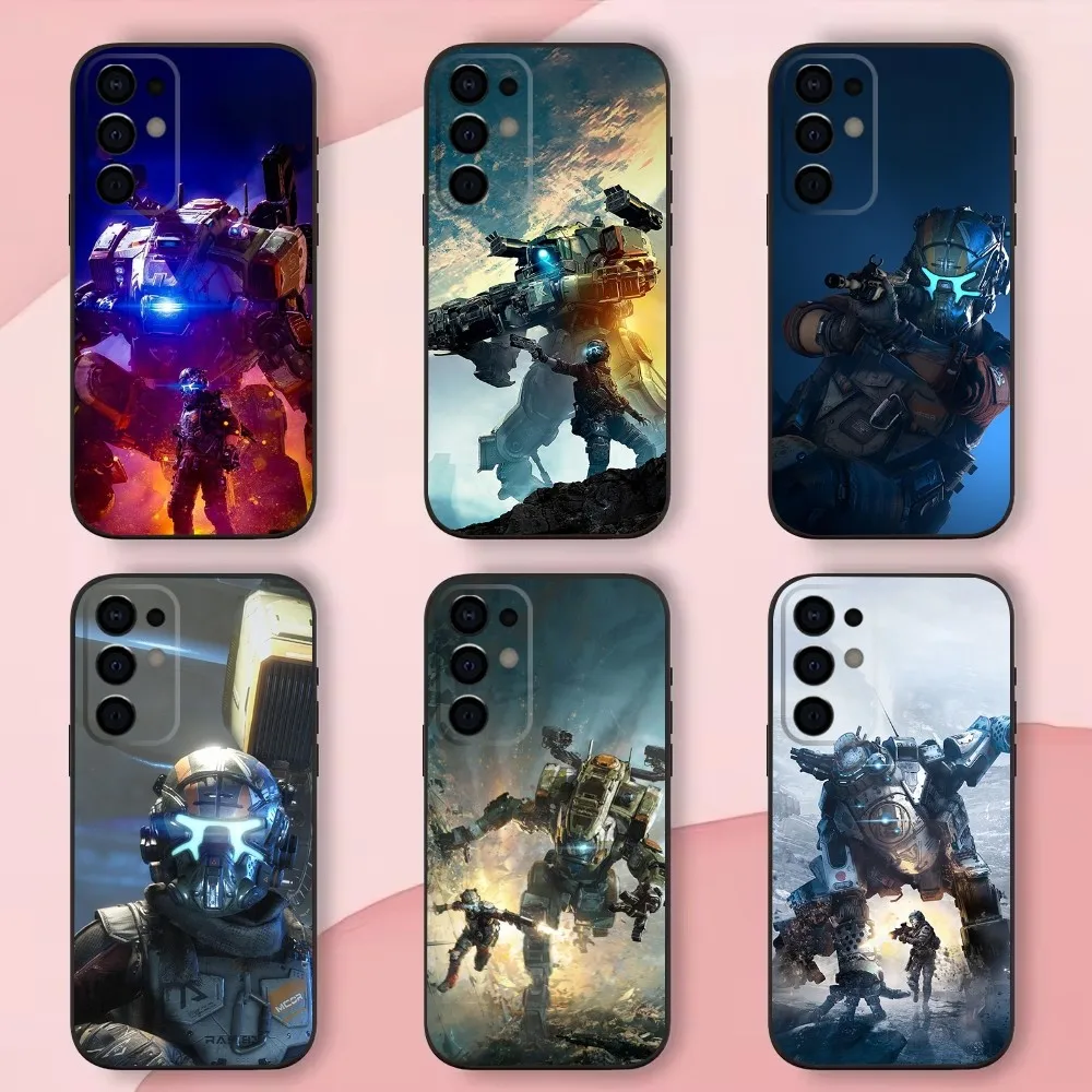 T-Titan-Fall 2 Cool Mecha Phone Case For Samsung S24,S21,S22,S23,S30,Ultra,S20,Plus,Fe,Lite,Note,10,9,5G Black Soft Shell