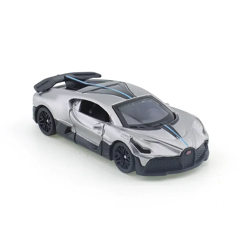 TSC 1/64 Bugatti Divo Carbon Grey/Metal Blue Car Alloy Toys Motor Vehicle Diecast Metal Model Kids Xmas Gift Toys for Boys