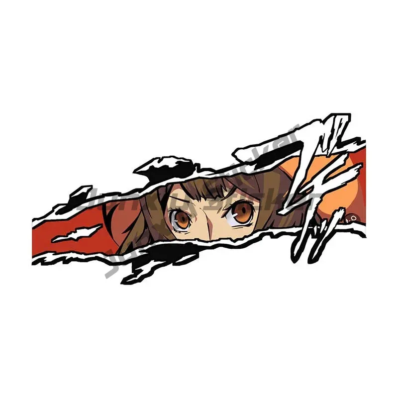 ملصق سيارة أنمي بعيون مذنب مضحك ، ملصق فينيل ، مقاوم للخدش ، رسومات الزجاج الأمامي ، بولي كلوريد الفينيل ، مكيف الهواء ، بالجملة #6