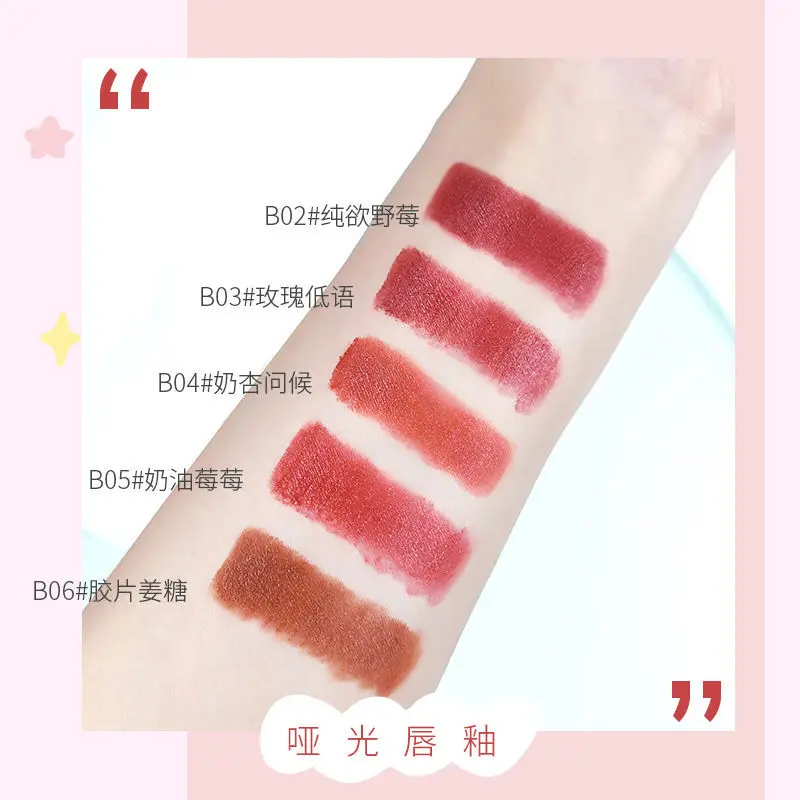 Kawaii Rabbit Matte Lipstick Long Lipstick Waterproof Outfit  Makeup Korean Lipstick  Liquid Lipstick Cosmetics Makeup for Girls