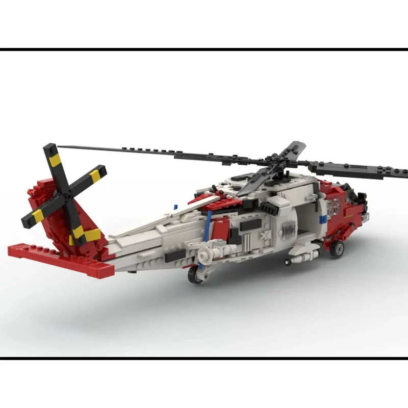 872 Uds. MOC Fighter Sikorsky SH-60 Jayhawk modelo de avión DIY montaje Juguetes de bloques de construcción niños regalo de cumpleaños