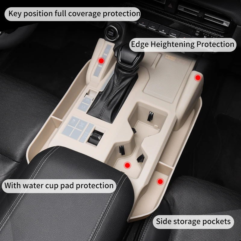 

For 2024 Toyota Land Cruiser 250 1958 Prado LC250 Center Console Storage Protection Sleeve Gear Cover FJ250 Interior Accessories