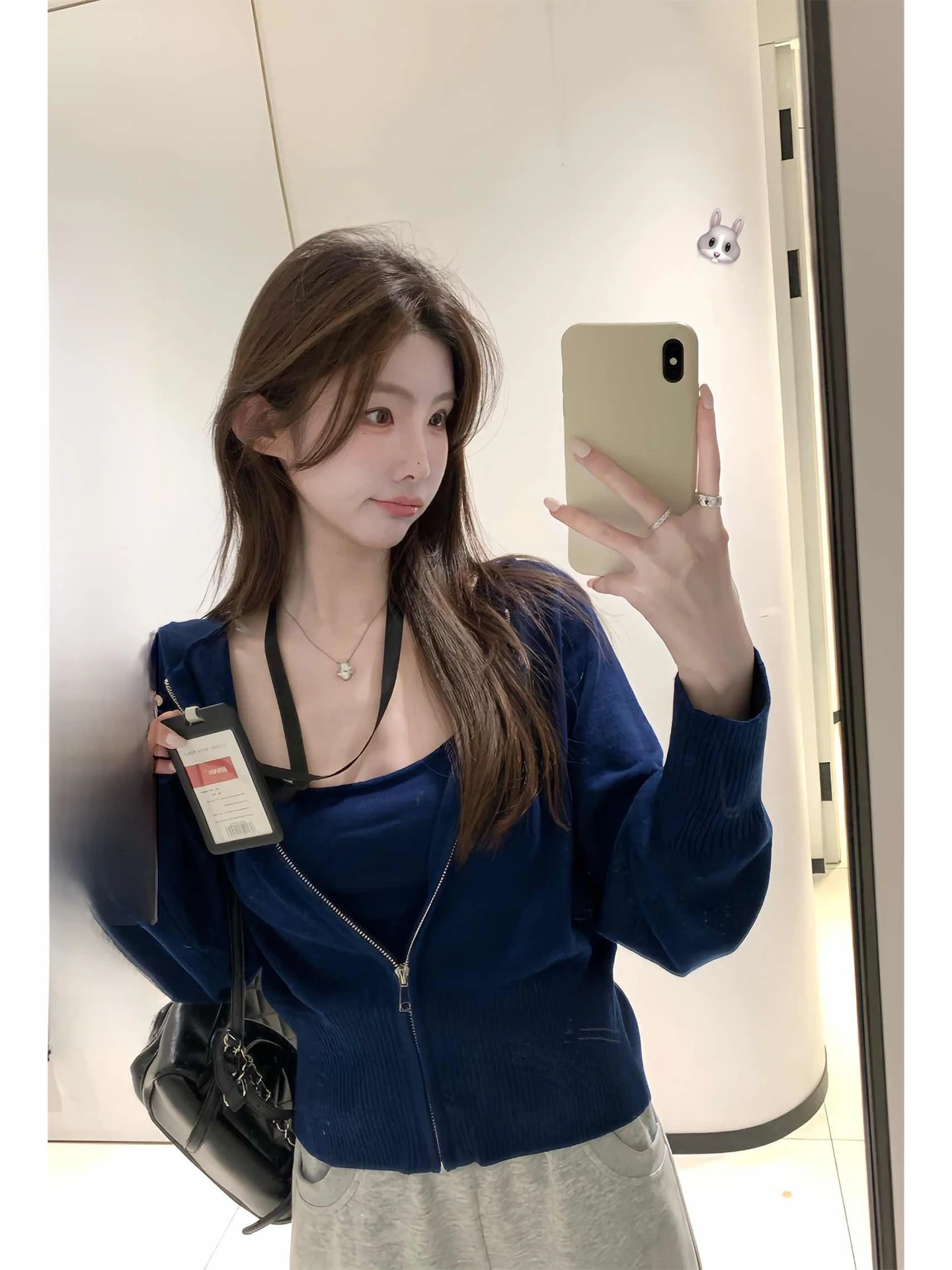 

Женский комплект White Water: толстовка-кардиган с капюшоном Louisa и облегающие брюки на бретелях с U-образным вырезом, осенне-зимняя модная повседневная одежда