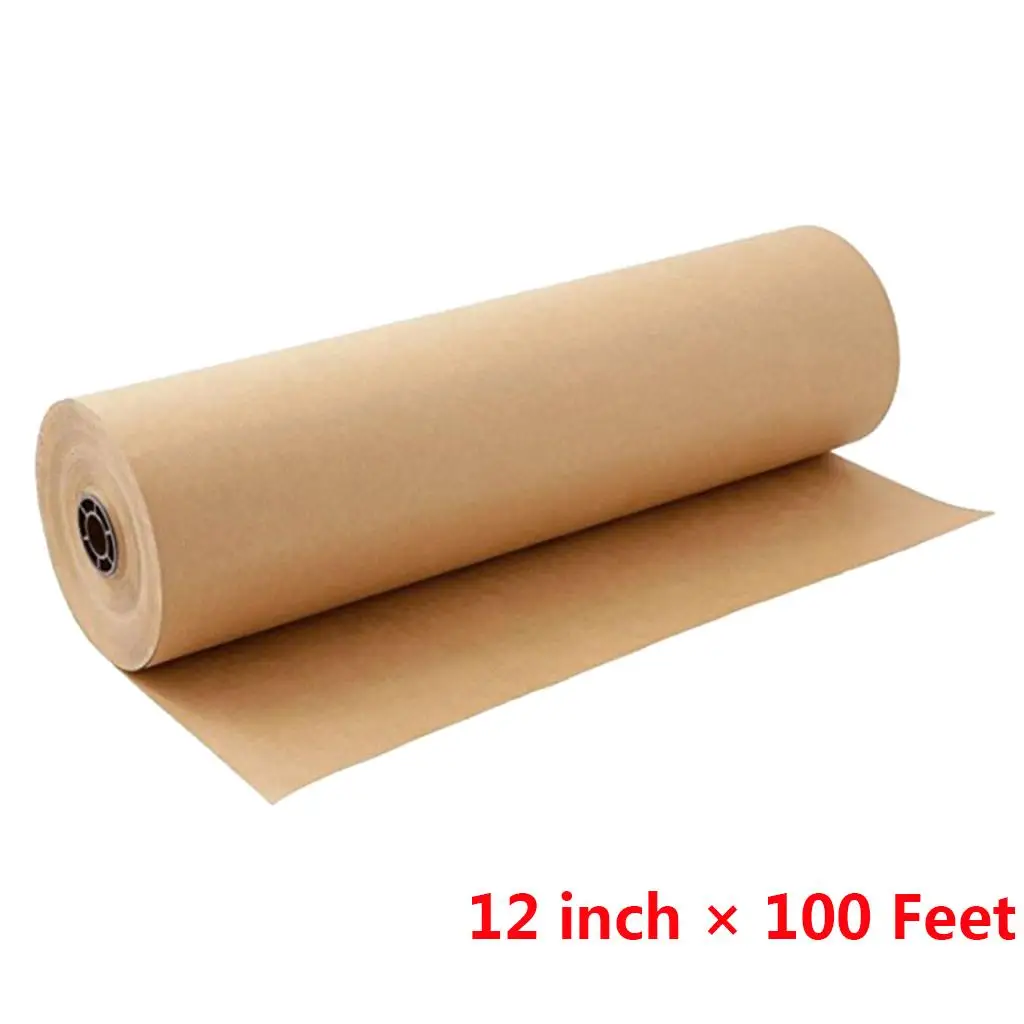 30 Meters Brown Kraft Wrapping Paper Roll for Wedding Birthday Party Gift Wrapping Parcel Packing Art Craft 30cm