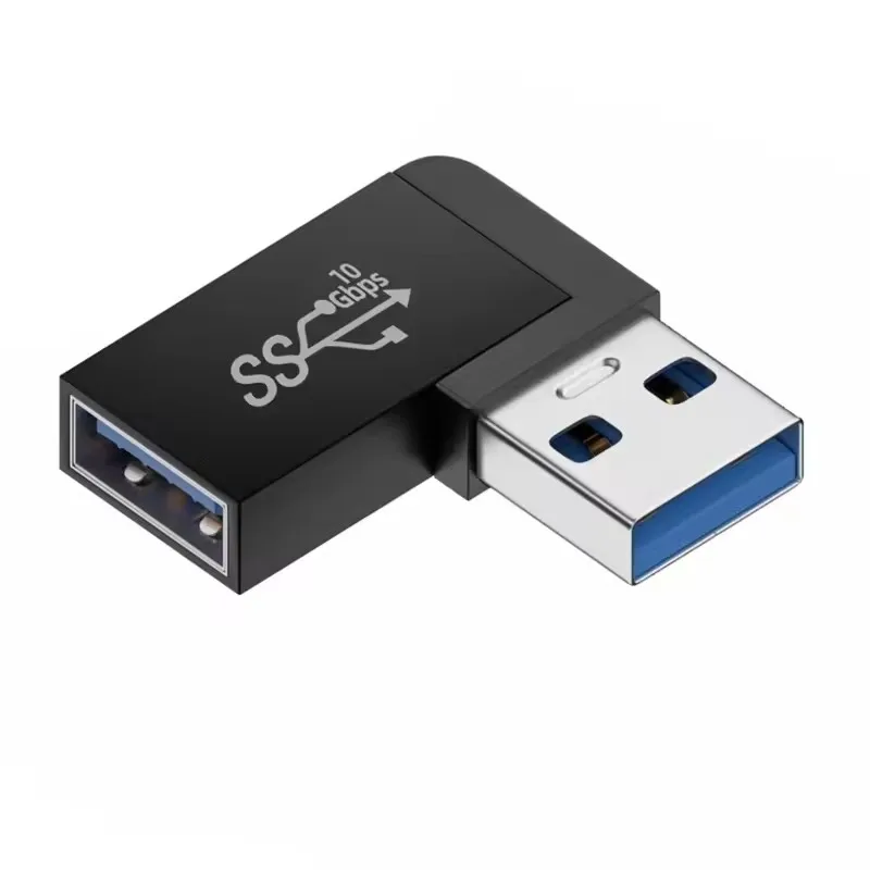 USB 3.0 Stecker auf Buchse rechtwinkliger Verlängerungsadapter 90 Grad USB-Anschluss nach oben Winkeladapter 10 Gbit/s für Laptop-PC-Konverter